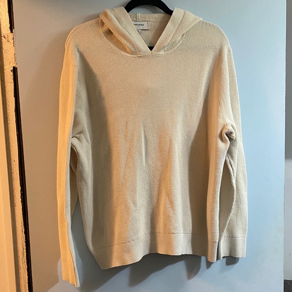 Banana Republic Cream Hooded Sweatshirt